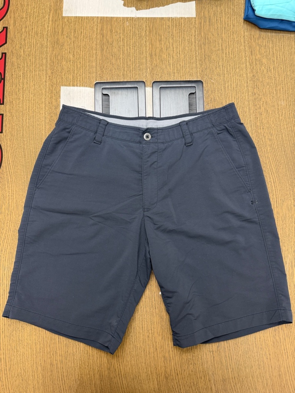 Under Armour Men's Flat-Front Navy Performance Shorts